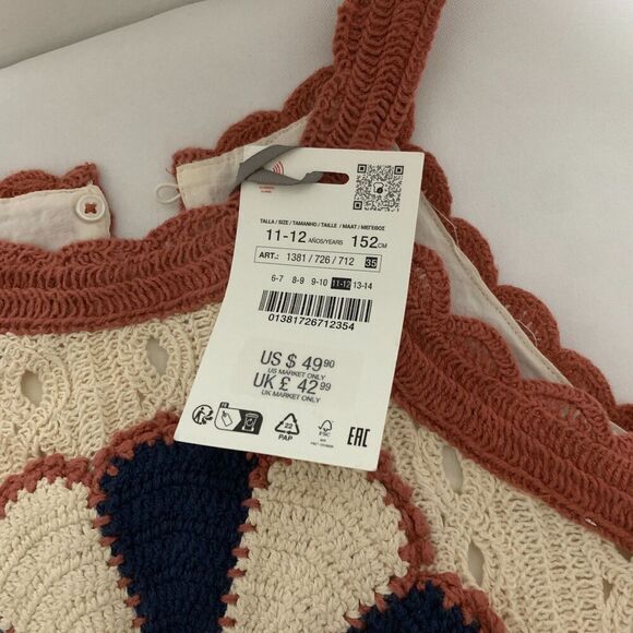 Sea new york Zara collaboration girls 11/12 matching set, crochet floral outfit - Picture 9 of 13